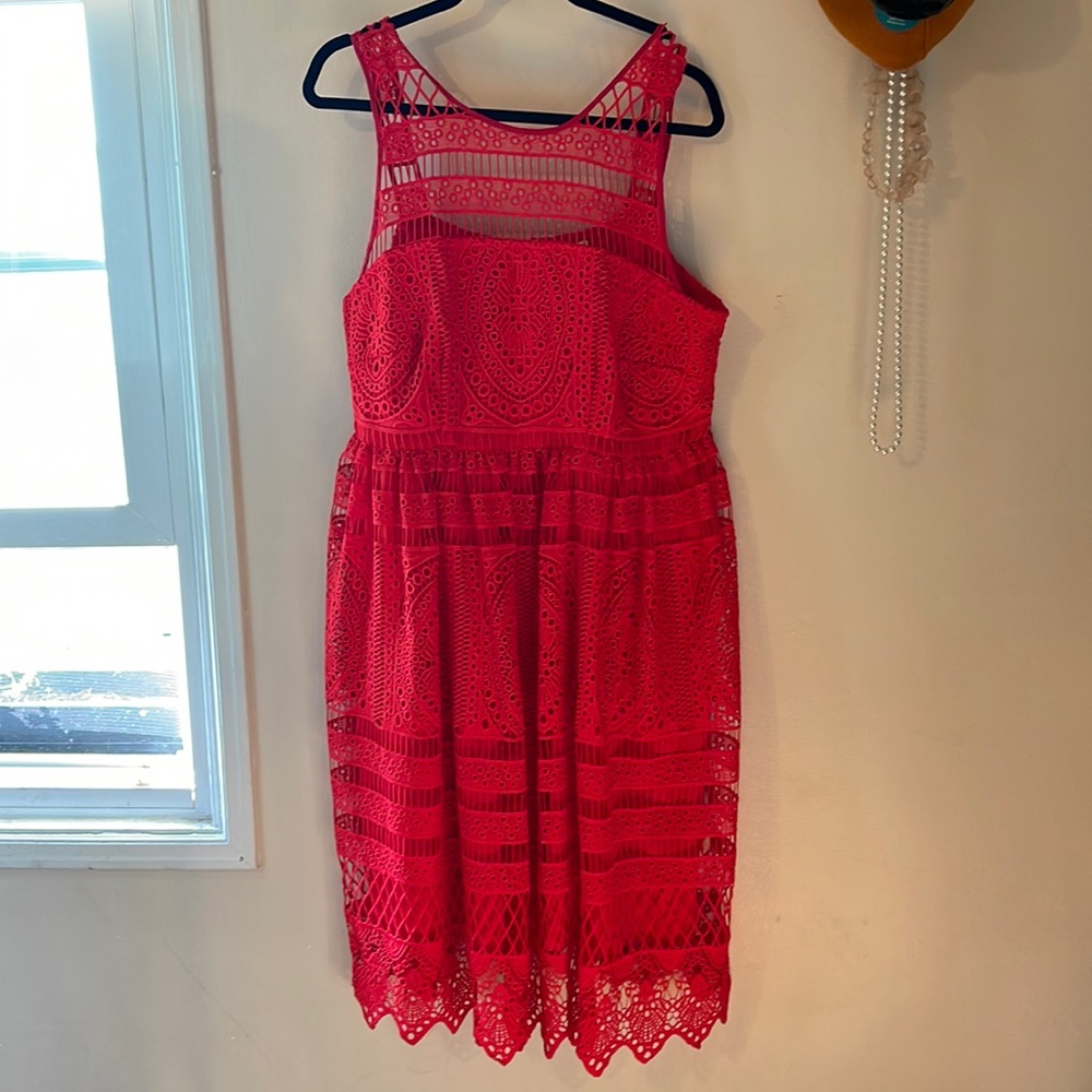 Lost ink laced premium mini dress